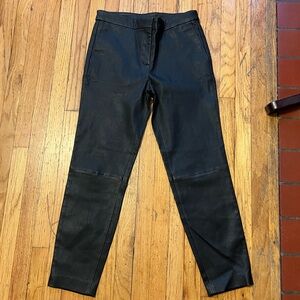Massimo Dutti leather pants used once size 6